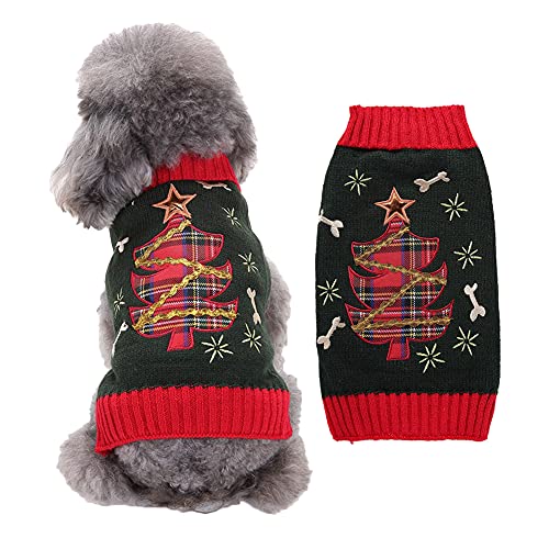 Cicano Hundepullover mit Weihnachtsmann-Muster, warm, Größe L, Rot von Cicano