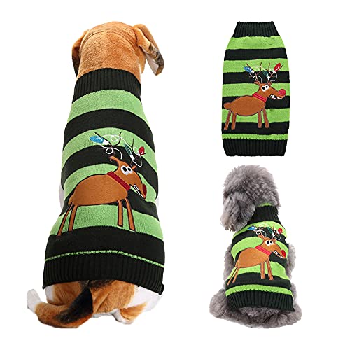 Cicano Hundepullover mit Weihnachtsmann-Muster, warm, Größe XS, Schwarz von Cicano