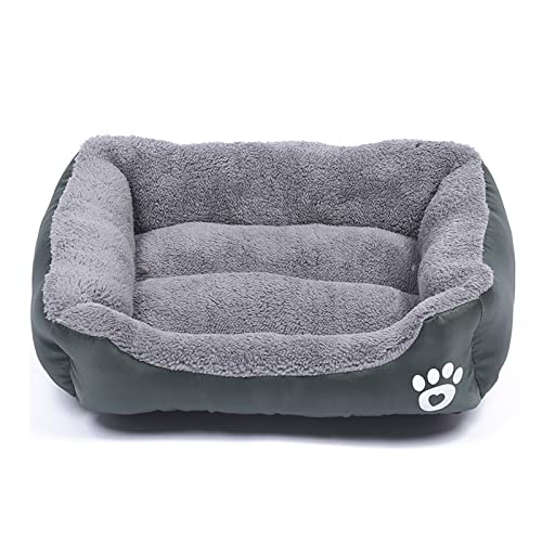 Bett für Hunde und Katzen kleiner Rassen, Schlafkissen für Hunde, weiches und waschbares Sofa, für Katzen, dunkelgrün, Größe XL von Cicilin