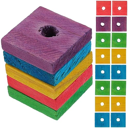 Ciieeo 100 Stück Papageien Holz-Kauspielzeug, Vogelbeißspielzeug, DIY Vogels-Spielzeug Zubehör, Bunte Farben Ciieeo 100 Stück Papageien Holz-Kauspielzeug, Vogelbeißspielzeug, DIY Vogels-Spielzeug Zubehör, Bunte Farben von Ciieeo