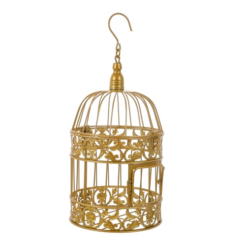 Ciieeo Goldener Dekorativer Metall-vogelkäfig im Europäischen Stil Kunstvolle Hochzeits Partydekoration Filigranes Tischmittelstück und Edles Ornament für Wohnzimmer und Garten Ciieeo Goldener Dekorativer Metall-vogelkäfig im Europäischen Stil Kunstvolle Hochzeits Partydekoration Filigranes Tischmittelstück und Edles Ornament für Wohnzimmer und Garten von Ciieeo