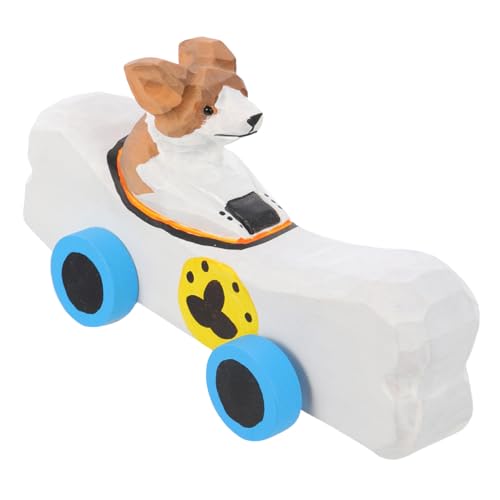 Ciieeo Holztier-Auto-Ornament Hundeschnitzerei Auto-Statue für Heimdekoration Handwerk Ornament Ciieeo Holztier-Auto-Ornament Hundeschnitzerei Auto-Statue für Heimdekoration Handwerk Ornament von Ciieeo