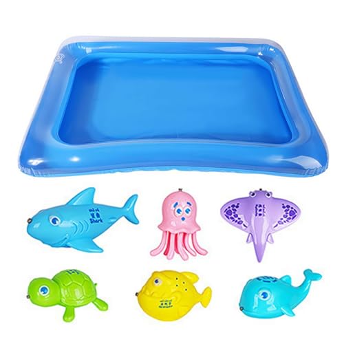 Cikiki Sensorische Wasserspielmatte für Katzen, Wassersensorische Spielmatte mit Fisch für Haustierspiel, verdickter Sensor, Wasserspielmatte, hält Katzen unterhalten, Haustier-Kühlmatte für den von Cikiki