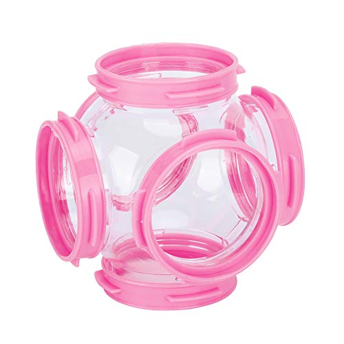 Cikonielf 2 Stück Hamster Cage Tubes Tunnel Hamsterschlauch Spieltunnel Kleintier Tunnel Hamster Externe DIY Pipeline Tunnel Fittings Käfig Zubehör(Pink) von Cikonielf