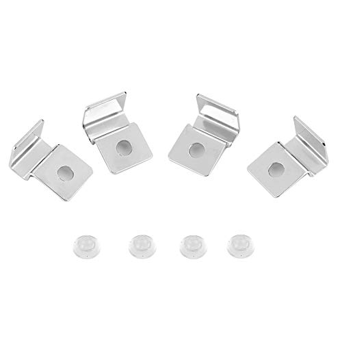 4 Stück Glasabdeckungs Clips Edelstahl Aquarium Glasabdeckung Halterungen Aquarium Glasabdeckung Halter für Aquarien Aquarium(12mm) von Cikonielf