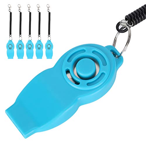 Cikonielf 5Pcs Pet Training Clicker Hund liefert tragbare Dog Training Clicker 8 Form 2 in 1 Lightweight Training Clicker für Hunde(Blau) von Cikonielf