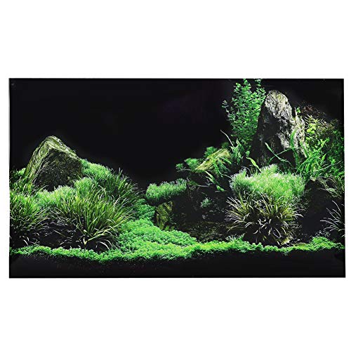 Aquarium Hintergrund 3D Effekt Meeresboden Wasser Gras Poster Selbstklebende Reptilien Terrarium Aquarium Wandaufkleber Aquarium Hintergrund Unterwasser Poster PVC Dekor Tapete(61 * 40cm) von Cikonielf