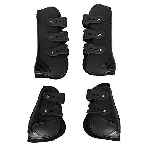 Cikonielf Beinschutz Vorderhinterbein Stiefel Reiten Sehne Fetlock Stiefel Stoßdämpfend Show Jumping Competition Beinschutz(XL) von Cikonielf