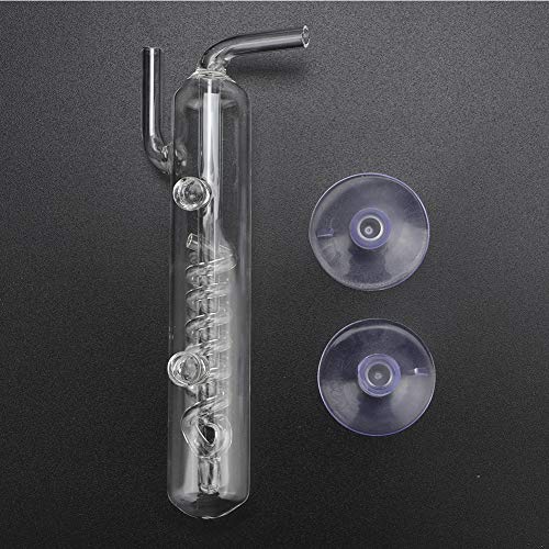 Cikonielf Co2 Diffusor Spiral Bubble Counter Glas CO2 Blasenzähler Externer Blasenzähler Aquarium Wasserpflanze CO2 Blasenzähler Aquarium Luftpumpe Zubehör von Cikonielf