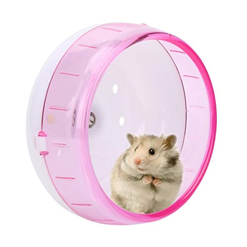 Cikonielf Hamster Silent Roller Kunststoff Super Silent Roller Übung Laufrad Laufrad Spielzeug für kleine Haustiere Hamster Cobaya (Rosa) von Cikonielf