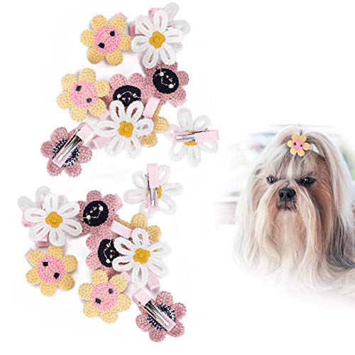 Cikonielf Haustier Haarspange Hund Haarspange Sonnenblume Haarspangen Hund Haarschleifen Haarspangen für Welpen Katzen und andere kleine Haustiere von Cikonielf