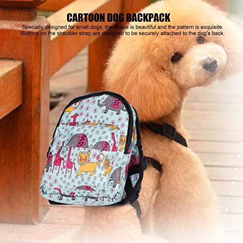 Cikonielf Haustier Rucksack Multifunktions Haustier Hunde Rucksack Welpenreiseträgertaschen mit Gurtleine Haustierzubehör(Blau) von Cikonielf