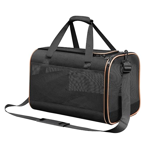 Cinnani hundetasche, Hunde transporttasche Umhängetasche, ideal für Reisen, robust, langlebig, aus hochwertigen Materialien,Schwarz von Cinnani