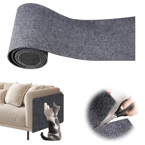 Cinsersr 40 * 200cm Kratzmatte selbstklebend Kratzmatte Katze Sofa Kratzmatte Katze Kratzmatte Katze Wand Katzen Kratzmatte Kratzmatte für Schützt Teppiche Sofa Möbelschutz (dunkelgrau). von Cinsersr