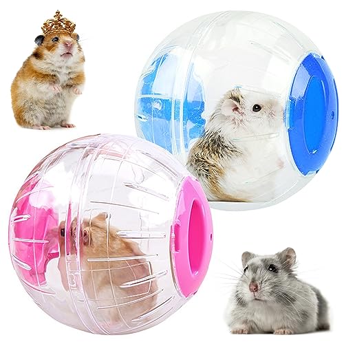 Cisolen 2 Stück Hamster Run Ball Hamster Gymnastikball Laufball Hamsterball Hamsterkugel Transparent Hamster Übung Ball Laufkugel Spielzeug Hamsterrad Laufkugel von Cisolen