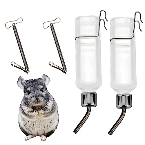 Cixilo 2 Stück Poopy mit Halter, Spender für Meerschweinchen, Shater-Flaschen zum Aufhängen für Kaninchen(L) von Cixilo