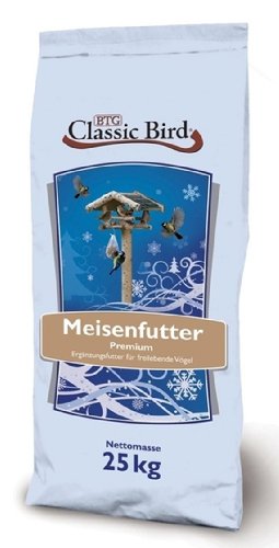 CLASSIC BIRD Vogelfutter Meisenmix 25 kg, Vogelfutter Wildvogel, Vogelfutter Sonnenblumenkerne, Vogelfutter Erdnüsse, Fettfutter, ganzjahres Vogelfutter von Classic Bird