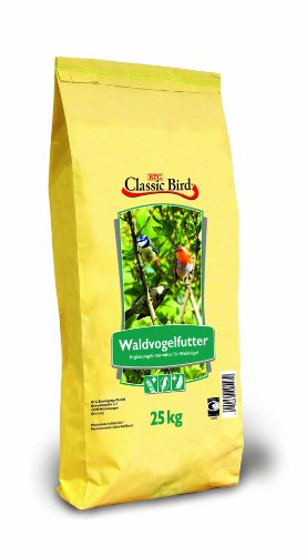 CLASSIC BIRD Vogelfutter Waldvogelfutter 25 kg| Vogelfutter Wildvogel | Vogelfutter geschälter Hafer | Vogelfutter Backleinsaat| Waldvogelfutter | ganzjahres Vogelfutter | Futtermohn | Kanariensaat von Classic Bird