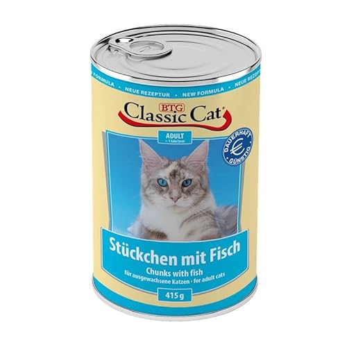 Classic Cat Stückchen mit Fisch | 12x 415g von Classic Cat