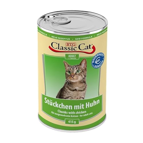 Classic Cat Stückchen mit Huhn | 12x 415g von Classic Cat