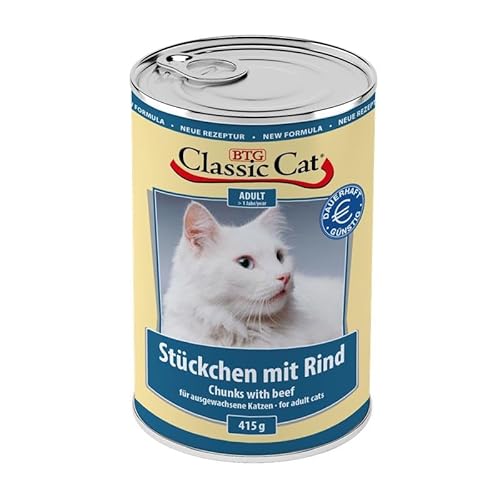 Classic Cat Stückchen mit Rind | 12x 415g Katzenfutter von Classic Cat