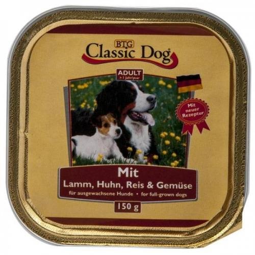 20 x Classic Dog Schale Lamm, Huhn, Reis & Gemüse 150g, Nassfutter, Hundefutter von Classic Dog