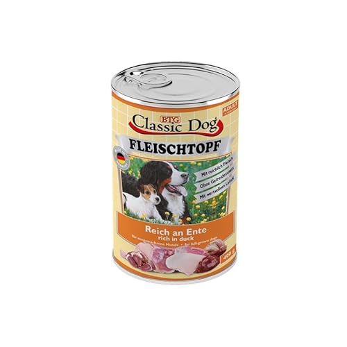 Classic Dog Adult Fleischtopf Pur Reich an Ente | 6X 400g von Classic Dog