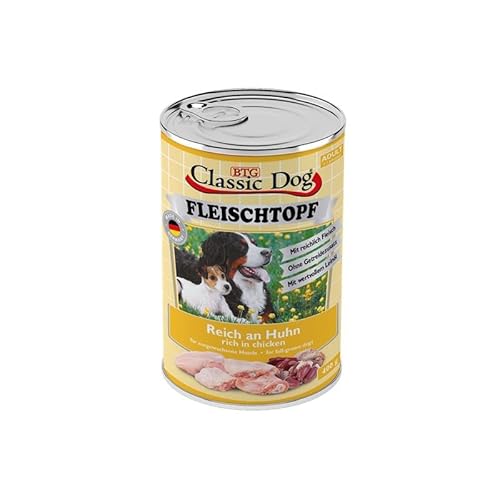 Classic Dog Adult Fleischtopf Pur Reich an Huhn | 6X 400g von Classic Dog