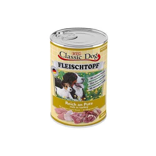 Classic Dog Adult Fleischtopf Pur Reich an Pute | 6X 400g von Classic Dog