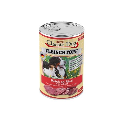 Classic Dog Adult Fleischtopf Pur Reich an Rind | 6X 400g von Classic Dog