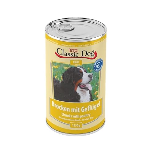Classic Dog Brocken mit Geflügel | 6X 1250g Hundefutter nass von Classic Dog
