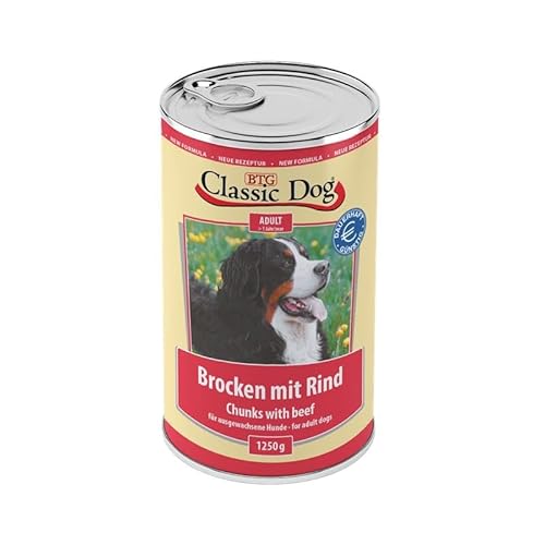 Classic Dog Brocken mit Rind | 6X 1250g Hundefutter nass von Classic Dog