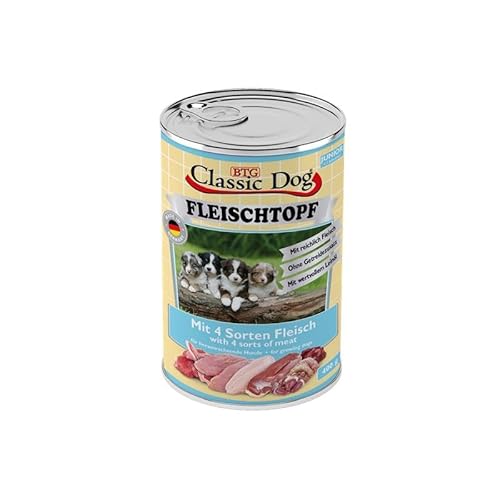 Classic Dog Fleischtopf Junior mit 4 Sorten Fleisch | 6X 400g von Classic Dog