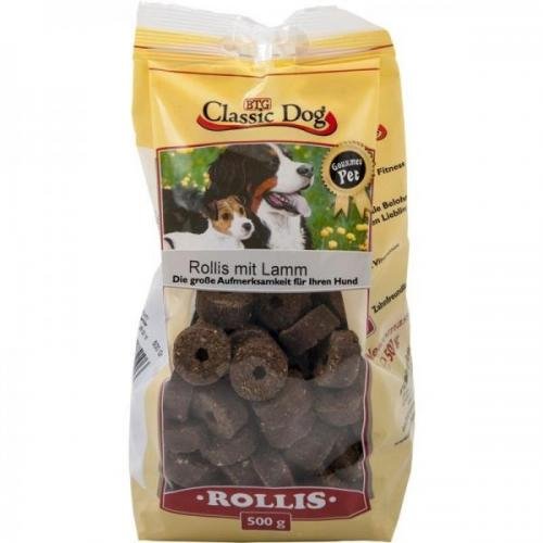 Classic Dog Snack Rollis mit Lamm 500g, Leckerli, Kauknochen von Classic Dog