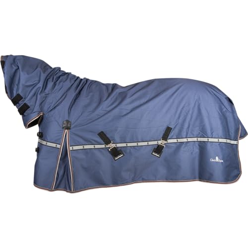 Classic Equine 5K Crosstrainer Winterdecke mit Kapuze, Dusty Blue, Medium von Classic Equine