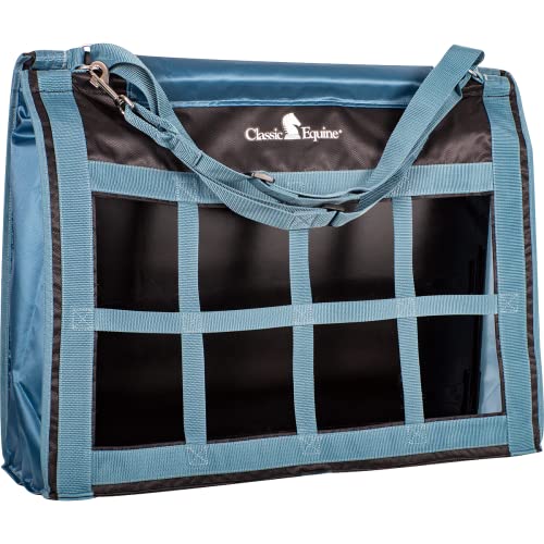 Classic Equine Topload Heusack, schwarz-ozeanblau von Classic Equine