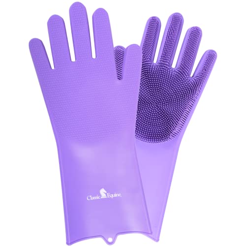 Classic Equine Waschhandschuhe, violett von Classic Equine