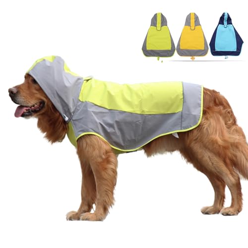 ClawsPurrfect Leichter Regenmantel für Hunde, verstaubar, wasserdicht, Grün, Größe 9 von ClawsPurrfect