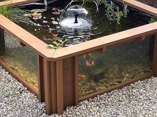 Clear View Garden Aquarium Lotus Gartenteich, quadratisch mit Fenstern von Clear View Garden Aquarium