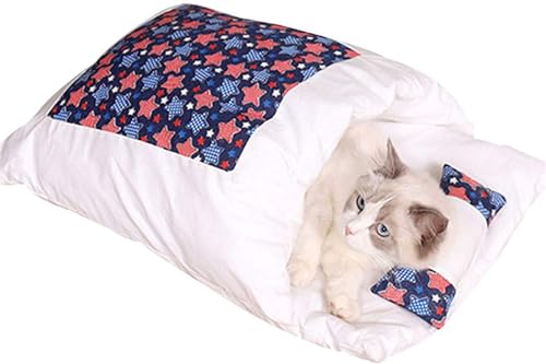 Clgorm Orthopädischer Katzenschlafsack, Katzenschlafsack Warm, Katzen Schlafsack, Gemütliche Beruhigende Katzendecke, Sicherheitsgefühl-Tierbett (A, L (Within 12 pounds)) von Clgorm