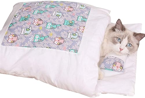 Clgorm Orthopädischer Katzenschlafsack, Katzenschlafsack Warm, Katzen Schlafsack, Gemütliche Beruhigende Katzendecke, Sicherheitsgefühl-Tierbett (D, XL (Within 22 pounds)) von Clgorm