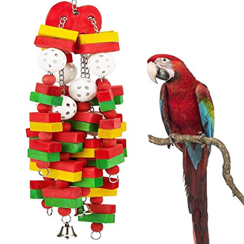 Clicitina Hängende Vogelspielzeuge Papageien Vogel mehrfarbige Anhänger Chew Tier-Spielzeug-Pet-Spiel Spiel Papageien und Papageien Hds341 (Multicolor, One Size) von Clicitina