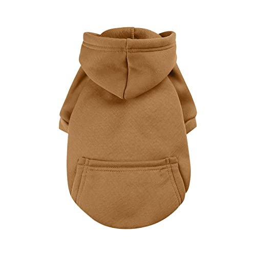 Clicitina Herbst und Winter Pullover Denim Tasche Zweibeinige Kleidung Sport Stil Haustier Kleidung Hund Katze Kleidung Heimtierbedarf Transportbox Ersatzteile (Coffee, XL) von Clicitina