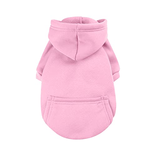 Clicitina Herbst und Winter Pullover Denim Tasche Zweibeinige Kleidung Sport Stil Haustier Kleidung Hund Katze Kleidung Heimtierbedarf Transportbox Ersatzteile (Pink, XS) von Clicitina