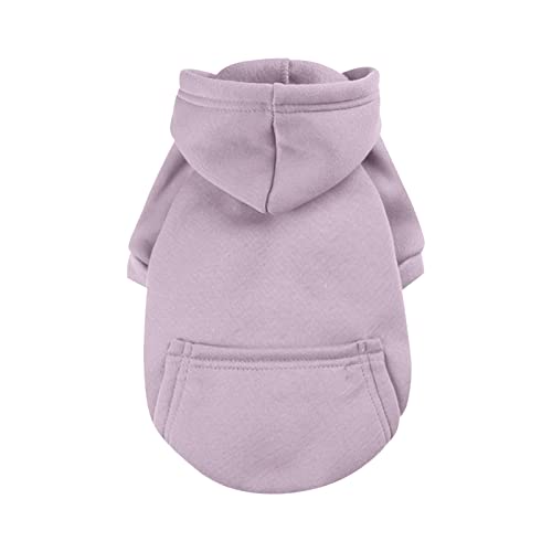 Clicitina Herbst und Winter Pullover Denim Tasche Zweibeinige Kleidung Sport Stil Haustier Kleidung Hund Katze Kleidung Heimtierbedarf Transportbox Ersatzteile (Purple, L) von Clicitina