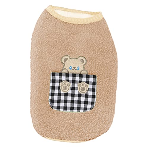 Clicitina Kleidung Hunde Herbst- und Winterkleidung Baumwolle Gefütterte Kleidung Teddy Kleine Hunde Haustierkleidung Wintertaschen Bärenbaumwolle DO890 (c-Brown, XL) von Clicitina