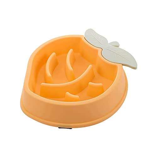 Clicitina Langsamer Fressnapf für Hunde, rutschfeste Puzzle-Schüssel, Schlucken, Pet Slower Food Feeding Dishes Hds236 (Yellow, One Size) von Clicitina