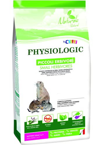 Cliffi Physiologic Erbivori Alleinfuttermittel für Chinchillas, Degus, Wiesenhund, 800 g von Cliffi
