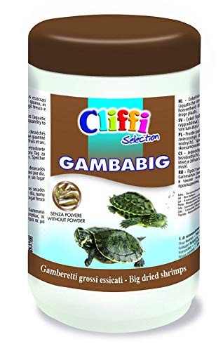 Cliffi Selection Gambabig Schildkrötenfutter für große Garnelen, getrocknet, 130 g von Cliffi