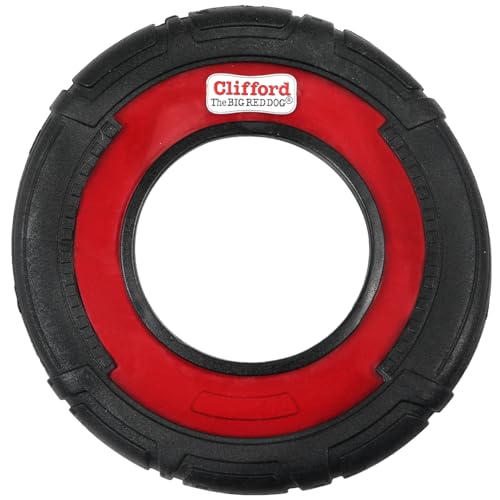 Clifford® Flying Disc Frisbee Hundespielzeug | Haltbare Hundefrisbee für Aggressive Kauer | Qualität, Starke Gummi-Frisbee für Hunde zum Apportieren, Werfen und Zerren von Clifford The Big Red Dog